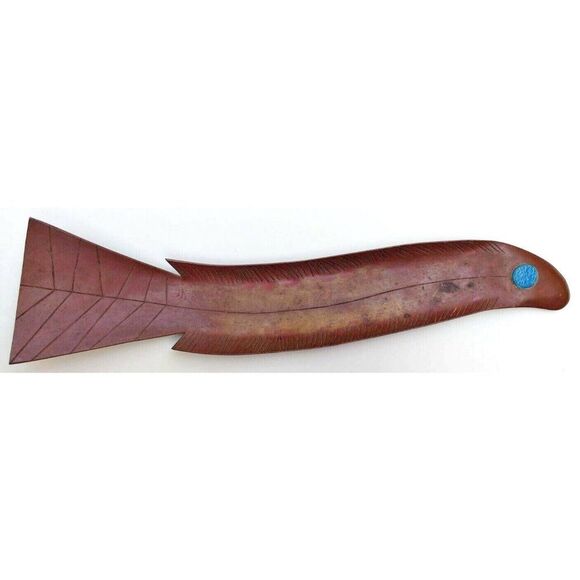 Beautiful Oswaldo Guayasamín Mid-Century Handmade Copper Ecuador Fish Sculpture - Picture 1 of 7
